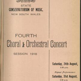 Fourth Choral and Orchestral Concert