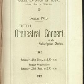Fifth Orchestral Concert of the Subscription Series
