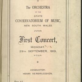Melbourne Town Hall - First Orchestral Concert
