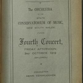 Melbourne Town Hall - Fourth Orchestral Concert - Performance for Children
