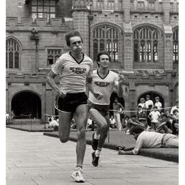Quad Race Runners at Orientation Week 1983