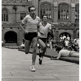 Quad Race Runners at Orientation Week 1983