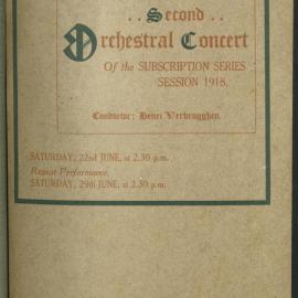 Director's Second Orchestral Concert of the Subscription Series Session 1918