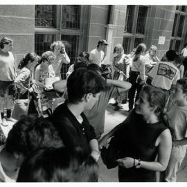Students in Quadrangle Following Exam
