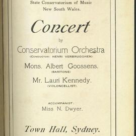 Concert with Albert Goossens and Lauri Kennedy