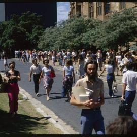 Students Walking Between Lectures on Manning Road