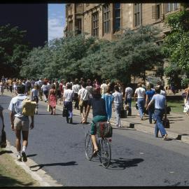 Students Walking Between Lectures on Manning Road