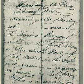 Hargraves Memorandum Relating to the Discovery of Gold in NSW