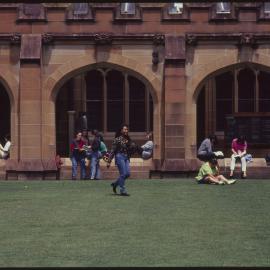 Students Relaxing in Quadrangle