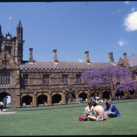 Students Relaxing in Quadrangle