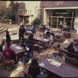 Students Relaxing in Manning Courtyard