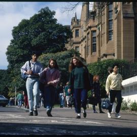 Students Walking on Manning Road