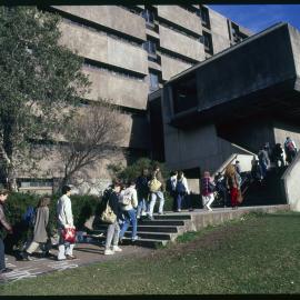 Students Near the Molecular Bioscience Building