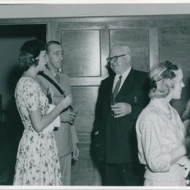 Inauguration of Post-Graduate Medical Foundation, Vice-Chancellor Roberts Speaking with Guests