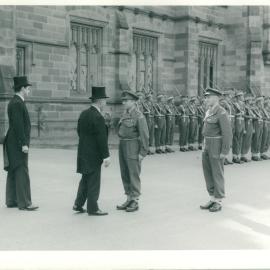 Inspection of Guard of Honour, Ceremony of Commemoration of Benefactors, 1951