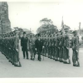 Inspection of Guard of Honour, Ceremony of Commemoration of Benefactors, 1951