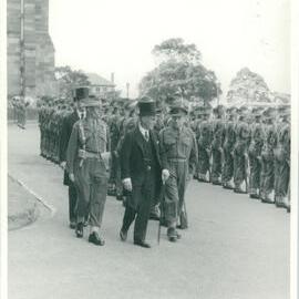 Inspection of Guard of Honour, Ceremony of Commemoration of Benefactors, 1951