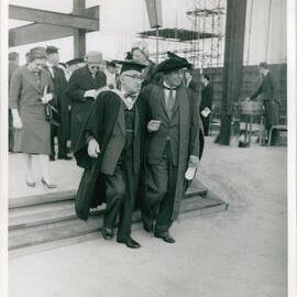 Laying of the Foundation Stone of Fisher Library by the Prime Minister, the Right Honourable RG Menzies