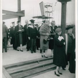 Laying of the Foundation Stone of Fisher Library by the Prime Minister, the Right Honourable RG Menzies