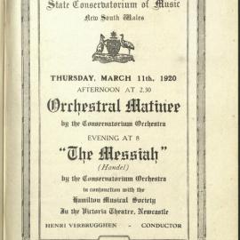 Orchestral Matinee and 'The Messiah'