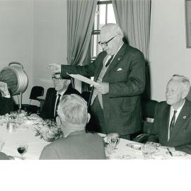 Stephen Henry Roberts Speaking at the Retirement of Mr J.C. Bongers, Accountant of University