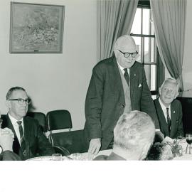 Stephen Henry Roberts Speaking at the Retirement of Mr J.C. Bongers, Accountant of University