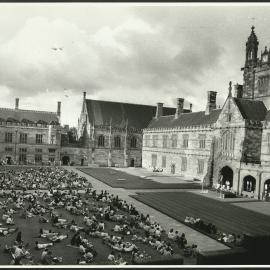 Audience in the Quad at the Inauguration of the Rebuilt Carillon