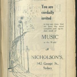 Fifth Concert of a Series of Six Director's Subscription Orchestral Concerts