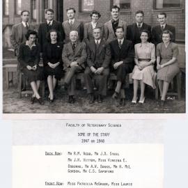Faculty of Veterinary Science Staff