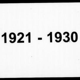 Examination Results Sheets, 1921 to 1930