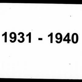 Examination Results Sheets, 1931 to 1940
