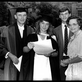 Mary Myerscough, Caltex State Woman Graduate of the Year, with Family