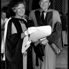 Mary Haswell, Secretary to Professor Richard Gye, Dean of Science, After Her Graduation with Professor Gye