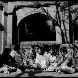 Dr Peter Jones, Ancient Greek Scholar from Newcastle Upon Tyne, with Students