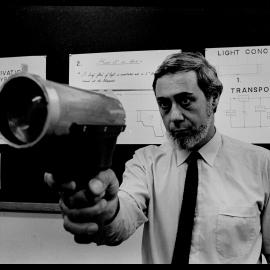 Dr Michael Yerbury with Light Gun for Animal Identification