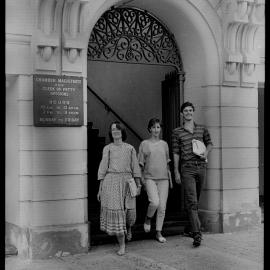 Criminology Researchers Jenny David, Margaret Jones and Randal Olgers Outside Chamber Magistrate's Office