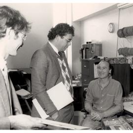 Minister for Education Rod Cavalier Visiting the Television Service