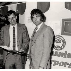 Director of the Television Service Andrew Greig with Head of Production Jim Dale