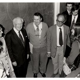Sir Hermann Black, Professor Harry Messel and Professor Sir Hermann Bondi at International Science School Opening