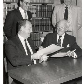 Mr Claude Schoffel, Managing Partner Of Allen, Allen And Hemsley With The Chancellor, Sir Hermann Black