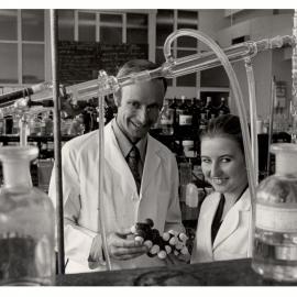 Dr Damon Ridley (Organic Chemistry) and Julie Pastars Working on the Development of a Safe Male Pill