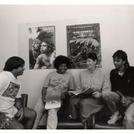 Terrill Riley-Gibson with Students in the Aboriginal Education Centre