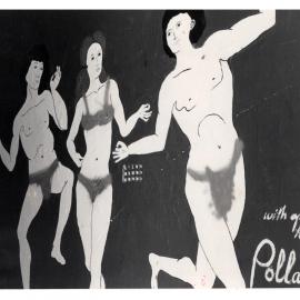 Defaced Painting by the Renaissance Players of Three Nude Dancers