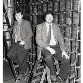 Mr Witold Piestrzynski and Mr Stephen Tolhurst in Front of the PABX in the Macleay Building