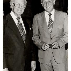 Chancellor Sir Hermann Black Presenting Long Service Medal to Harold Brown