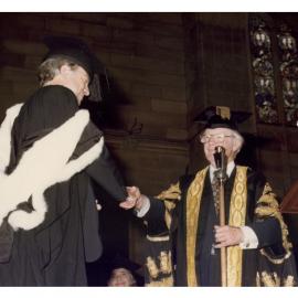 Sir Hermann Black is Presented with the Lady Hailsham Ceremonial Staff by David Connolly
