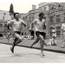 Orientation Week 1983 Quad Race Runners