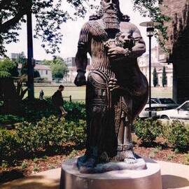 Bronze Statue of Gilgamesh Near the Old Teachers College