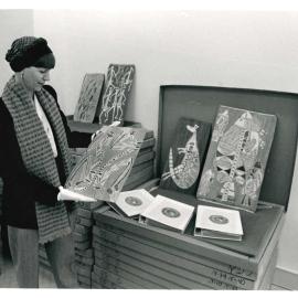 Bernice Murphy of the Museum of Contemporary Art (MCA) with Arnott's Collection