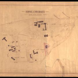 Plan of University Grounds Showing Site for Training College Land and Building